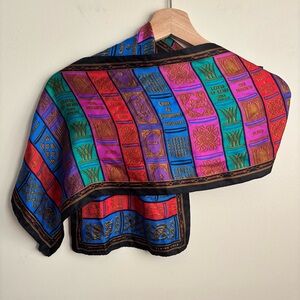 Elaine Gold Books Silk Scarf